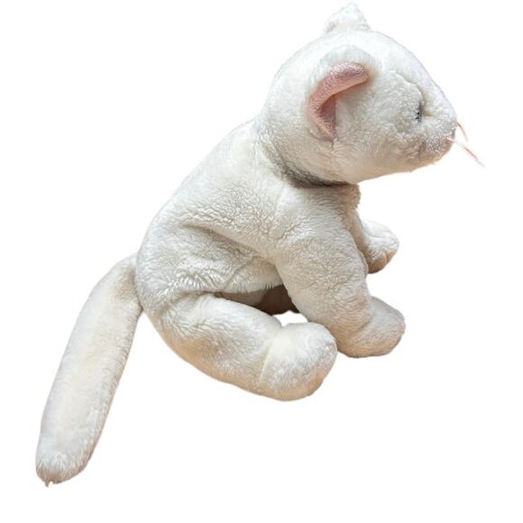 Ty Beannie Buddies White Kitten Cat 1999 Plush - Picture 5 of 7